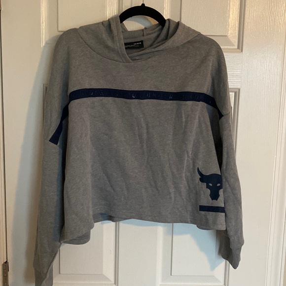 Under Armour Tops - Under Armour women’s Project Rock cropped cotton hoodie with tags attached. RARE